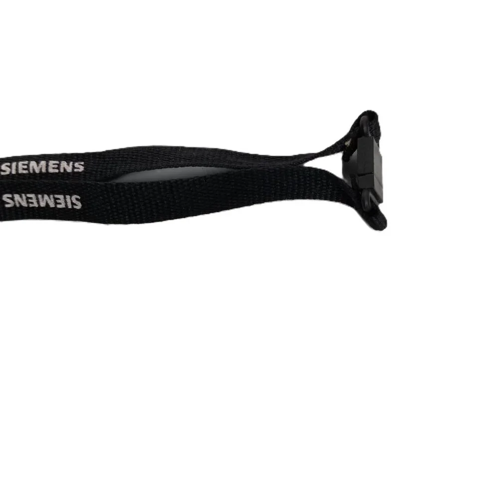 Siemens Branded Lanyards Lot of 6 Black Promotional ID Badge Keychain